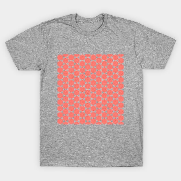 Concentric hexagons - red T-Shirt by helengarvey